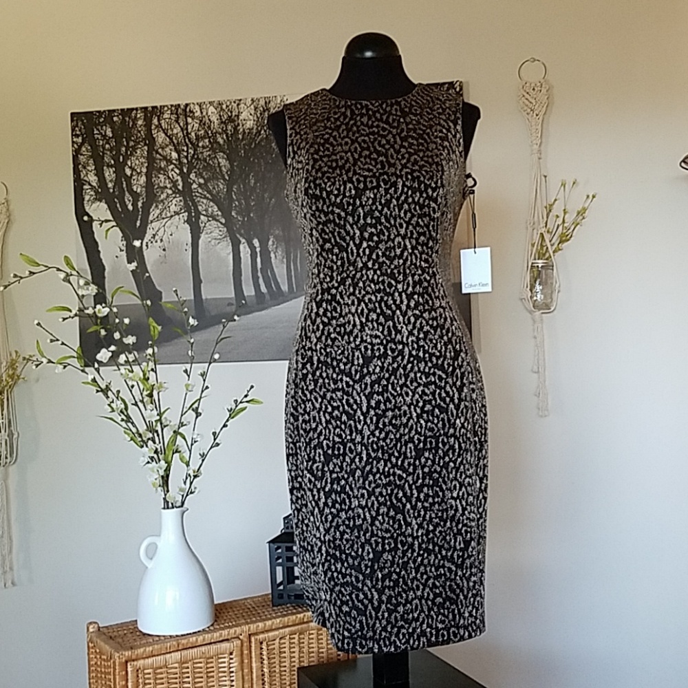 NWT Calvin Klein gold dress